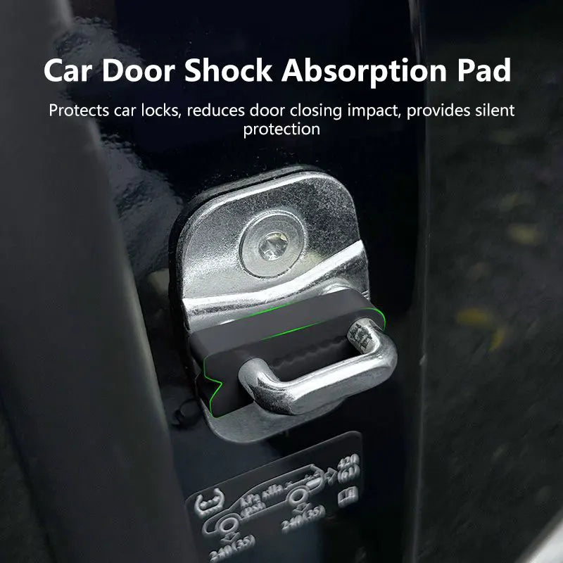 1/4pcs Car Door Shock Absorber Universal Car Door Buckle Soundproof Deadener Damper Cushion Anti-Vibration Buffer Pad 2026 New Beauty World Shop