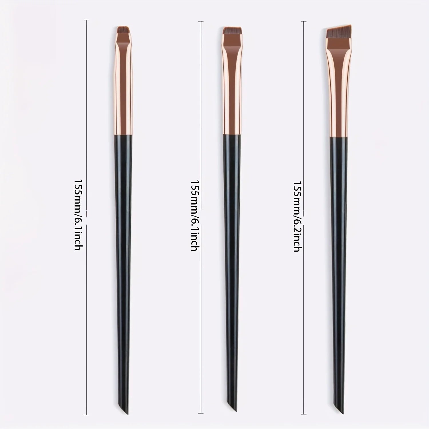 3pcs Makeup Brush Set,Blade eyeliner brush fine oblique head eyebrow brush outline eyeliner ultra-thin eye shadow brush makeup b Beauty World Shop