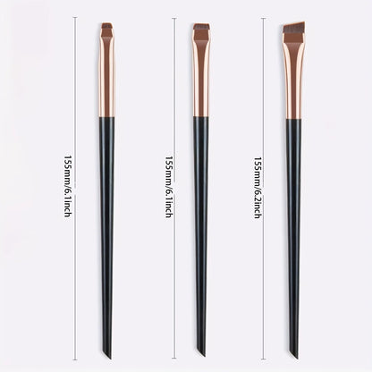 3pcs Makeup Brush Set,Blade eyeliner brush fine oblique head eyebrow brush outline eyeliner ultra-thin eye shadow brush makeup b Beauty World Shop