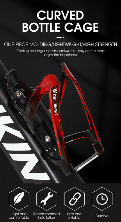 WEST BIKING Bicycle Water Bottle Cage Colorful Gradient Cycling Bottle Holder Ultralight MTB Road Bike Water Bottle Bracket Beauty World Shop