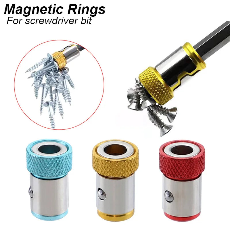 Magnetic Ring Screwdriver Bit Holder Cross Phillips Magnet 1/4 Strong Magnetizer Removable Part Adapter Screw Driver Power Tool Beauty World Shop
