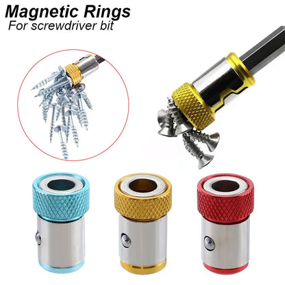 Magnetic Ring Screwdriver Bit Holder Cross Phillips Magnet 1/4 Strong Magnetizer Removable Part Adapter Screw Driver Power Tool Beauty World Shop