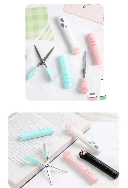 4Style Portable Folding Cat's Paw Scissors Stainless Steel Art Tool Multi-Function Pen-Shaped Scissors for Handbooks  Office Use Beauty World Shop