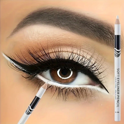 Wooden Rod White Inner Eyeliner Pen Eyelid Under Crease Pen Matte White Pen Beauty Eyeliner Easy Coloring Beauty Trend Shop