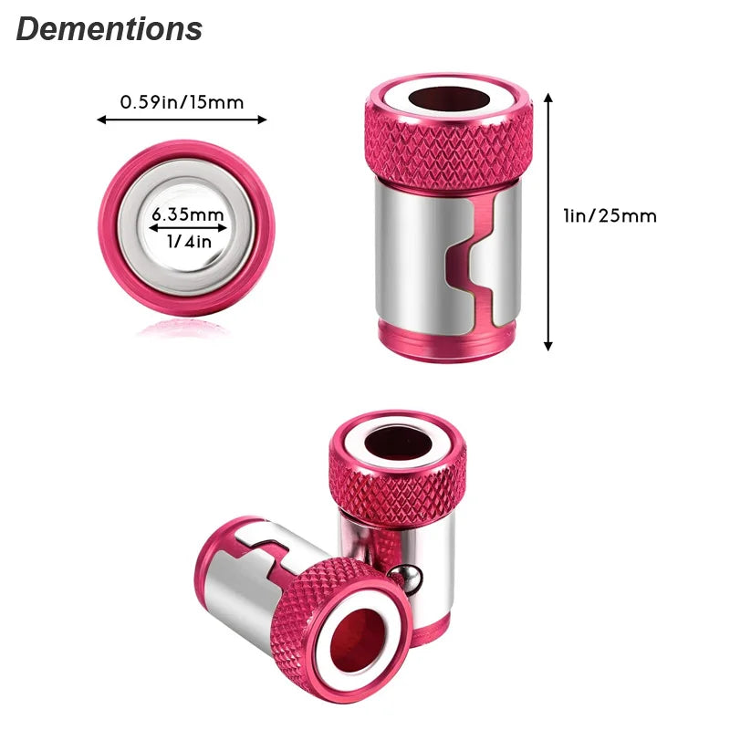 Magnetic Ring Screwdriver Bit Holder Cross Phillips Magnet 1/4 Strong Magnetizer Removable Part Adapter Screw Driver Power Tool Beauty World Shop