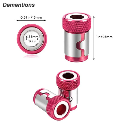 Magnetic Ring Screwdriver Bit Holder Cross Phillips Magnet 1/4 Strong Magnetizer Removable Part Adapter Screw Driver Power Tool Beauty World Shop