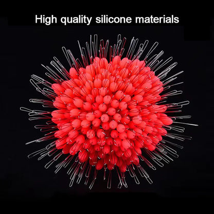 300Pcs Silicone Space Bean Oval Stopper Bobber Profession Fishing Float Resistance Anti-Strand Fish Line Fishing Gear Beauty World Shop