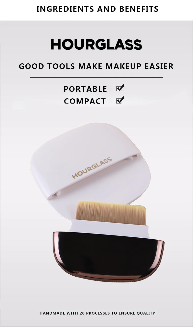 Hourglass Makeup Brush -1020 foundation make-up Brush Box Set Fiber Hair foundation make-up Brush Portable Beauty Tools