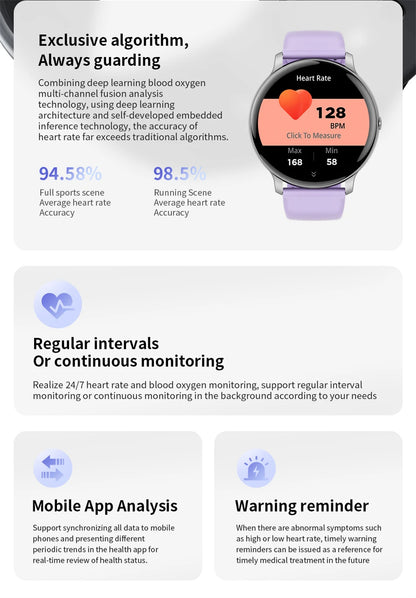 2025 New Smart Watch Women Men Bluetooth Call Sports Fitness Watches Heart Rate Health Monitor Smartwatch Ladies For Android iOS