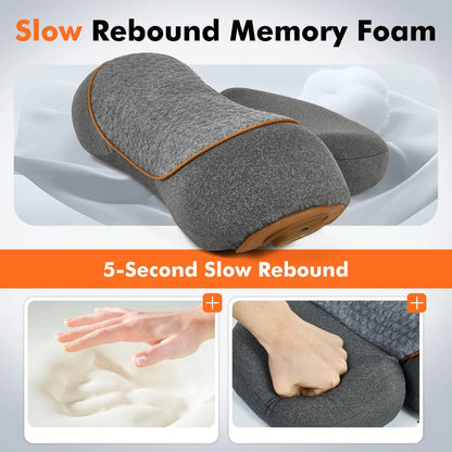 Electric Neck Massager Cervical Pillow Hot Compress Neck Stretch Heating Vibration Neck Shoulder Massage Pillow Back Traction Beauty World Shop