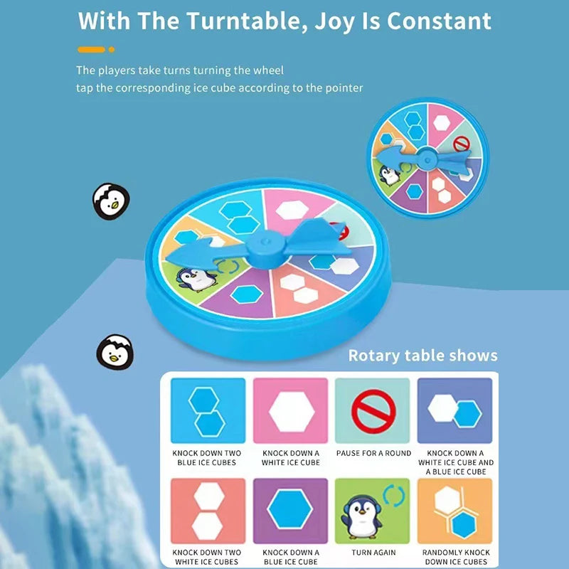 Mini Ice Breaking Penguin Saves Little Penguin Ice Knocking Game Children's Desktop Interactive Competition Parent Child Toys Beauty World Shop