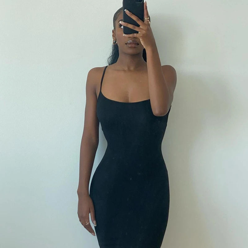 Elegant Bodycon Maxi Dress Women Summer 2024 Sleeveless Backless Sexy Outfits Party Club Sundress Black Birthday Dresses Clothes Beauty World Shop