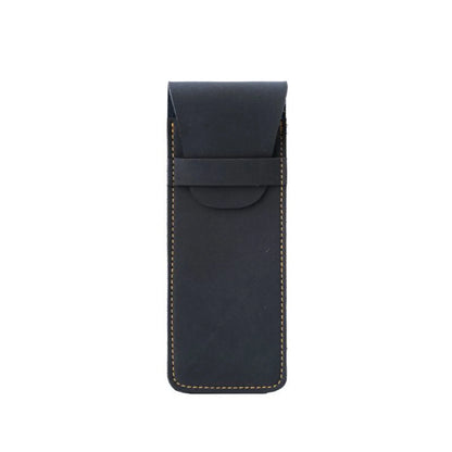 Vintage Frosted PU Leather Flap Pen Case High-end Fountain Pen Protective Sleeve Large Capacity Double Set of Pen Case Beauty World Shop