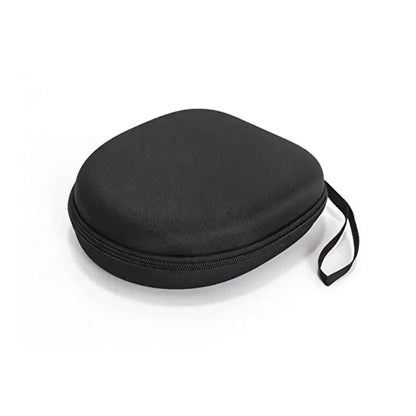 Headphone Carrying Case Shockproof Headset Pouch Capacity Handheld Earphone Container Company Travel Supplies Black
