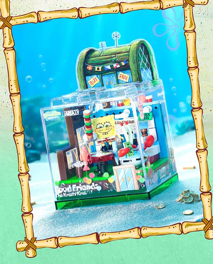 Spongebob Building Blocks Patrick Star Krusty Krab Squidward Tentacles Room Model Bricks Set Desktop Ornaments Kids Toys Gifts Beauty World Shop
