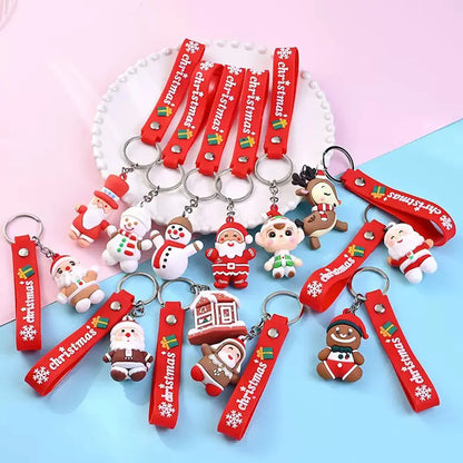 1/3/6PCSChristmas Keychain - Santa Claus Christmas Eve Gift - Doll Pendant - Couple Car And Bag Decoration Small Gift - Company Beauty World Shop