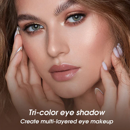 Tri-Color Eye Shadow, Matte Create Multi-Layered Eye Makeup Beauty Trend Shop
