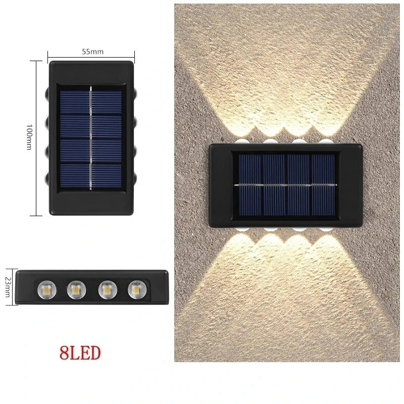 Solar LED Outdoor Light Solar Lighting Sensor Lamp Streetlights Exterior Garden Decoration Garland Waterproof Solar Wall Light Beauty World Shop