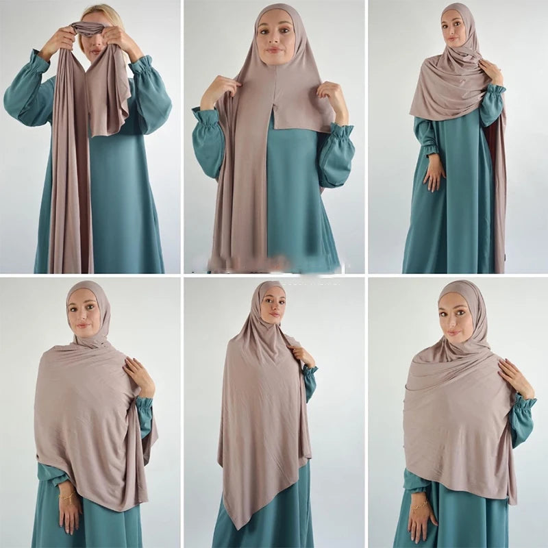 Good Stitch Stretchy Jersey Scarf Jersey Hijab Instant Hijab Plain Muslim Shawls Supplier Turban HeadWraps Foulard Femme Beauty World Shop