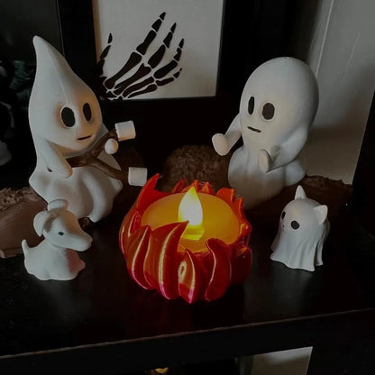 1 Set Halloween Ghost Campfire Decor Spooky Outdoor Party Haunted House Props Scary Backyard Scene Gathering Decoration Gift Beauty World Shop