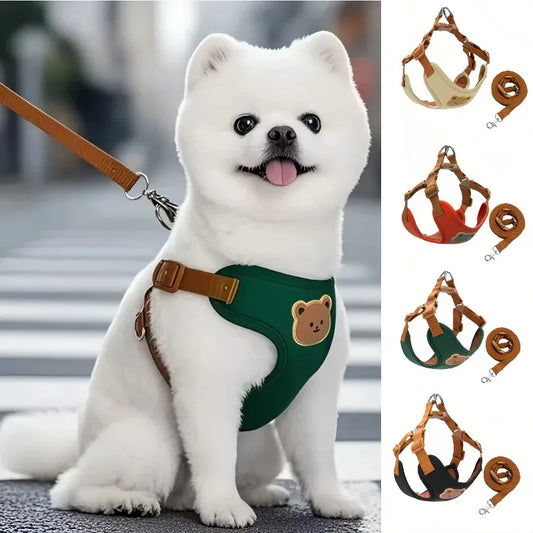 Pet Dog Harness Leash Set Small Medium Dog Cat Vest Breathable Puppy Chest Strap French Bulldog Chihuahua Harness Pet Supplies Beauty World Shop