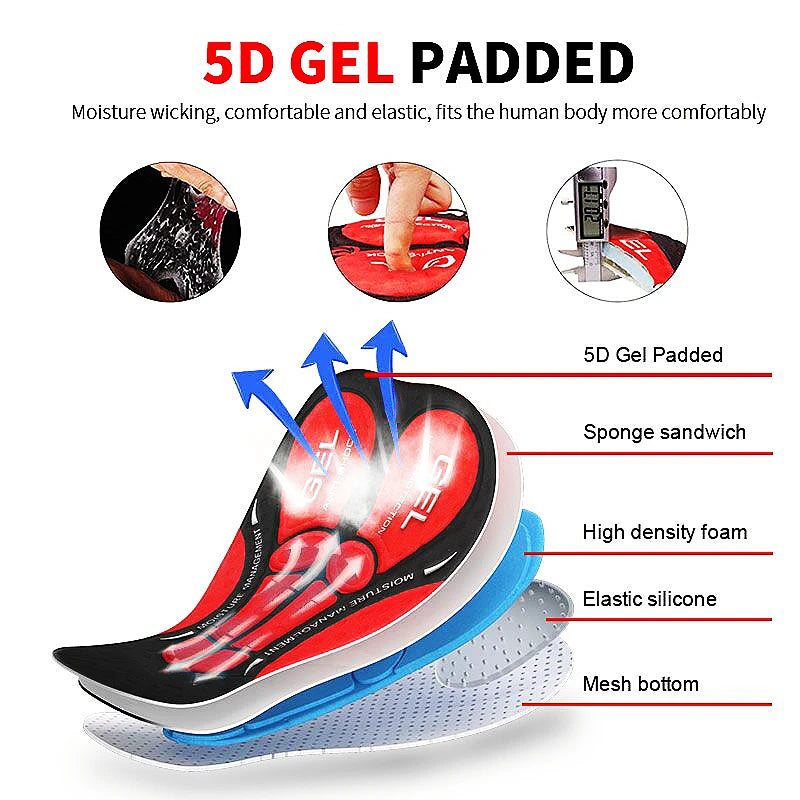 New Cycling Shorts Men's Cycling Underwear Breathable Mesh Riding Underpant Gel Pad Shockproof Bike Shorts Bicycle Underwear Beauty World Shop