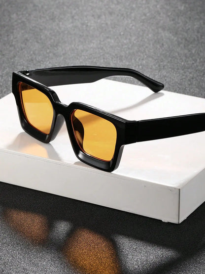1/2 PC S Classic Fashion Square Plastic Frame Women Sunglasses For Men Daily Life Shades Eyewear Accessories. Beauty World Shop