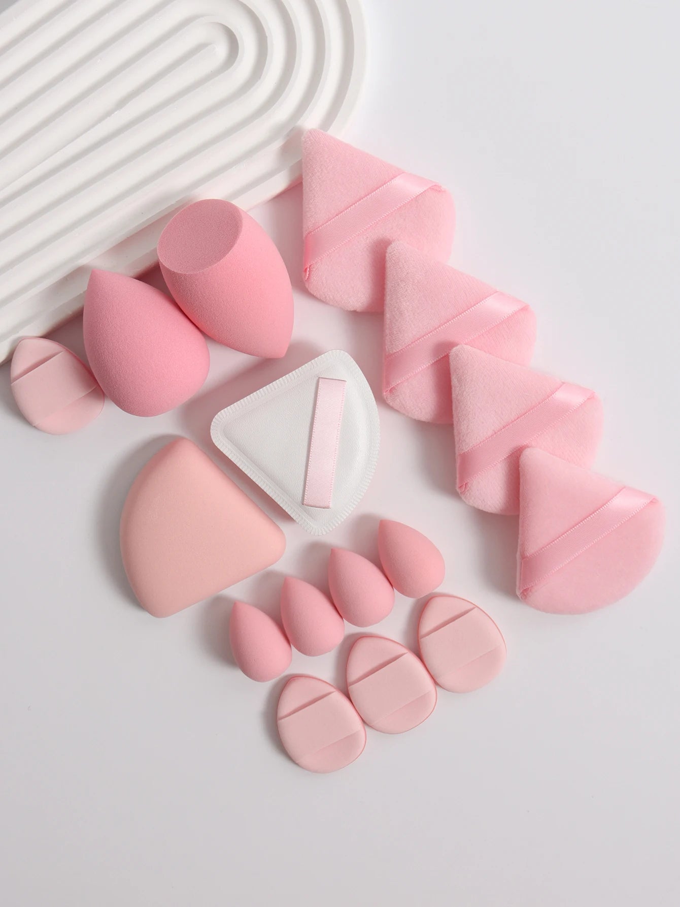 Cat Powder Cotton Candy 16-Piece Set 2 Makeup Eggs & 4 Mini Makeup Eggs & 2 Cotton Candy Powder Puff & 4 Powder Puff & 4 Mini C Beauty World Shop