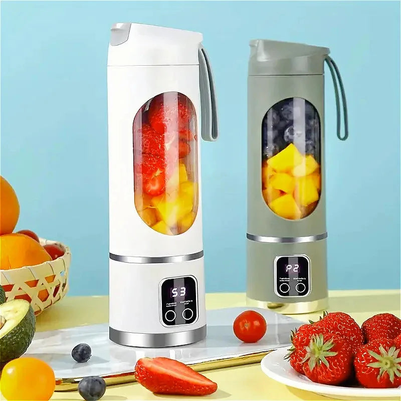 blender juicer Portable Electric Juicer 450ml 8 Blades Travel Juicer Machine Chargeable Shakes Smoothie Blenders Fresh Juice Cup Beauty World Shop