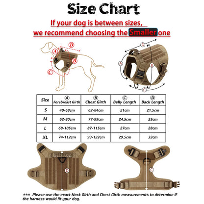 Military Large Dog Harness Training Pet Vest for French Bulldog German Shepherd Malinois Tactical Harnesses For Dogs Accessories Beauty World Shop