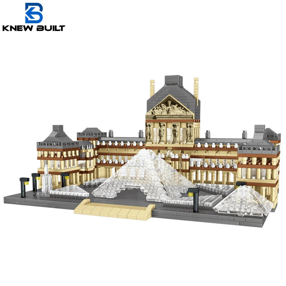 Knew Built Louvre Micro Mini Building Blocks for Adult, Architecture Toys Set, Construction, Arc Triomphe Eiffel Assembly Bricks Beauty World Shop