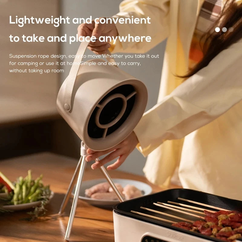 2025 New Portable Exhaust Fan Small Kitchen Hood Extractor Barbecue USB Supply Desktop Range Hoods Mini Suction Cooker Hood Beauty World Shop