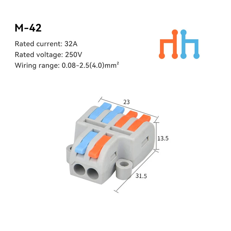 10/30/50 PCS Mini Fast Wiring Cable Connectors Universal Compact Splitter Electrical Conductors Push-in Home Terminal Block Beauty World Shop