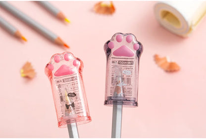 Kawaii Cat Paw Shaped Pencil Sharpener Stationery Kids Gift  Cute School Supplies  Korean Stationery Beauty World Shop