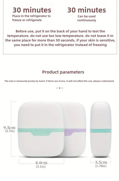Double-headed facial ice roller, used for facial and head massage, made of resin material, without fragrance and battery Beauty World Shop