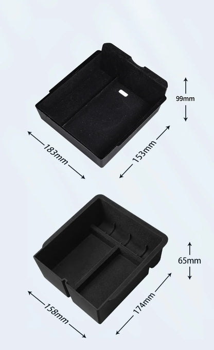 YZ For Tesla Model 3 Highland 2024 Model Y juniper 2025 Storage Box Center Armrest Hidden Box Cup Holder Organizer Accessories Beauty World Shop