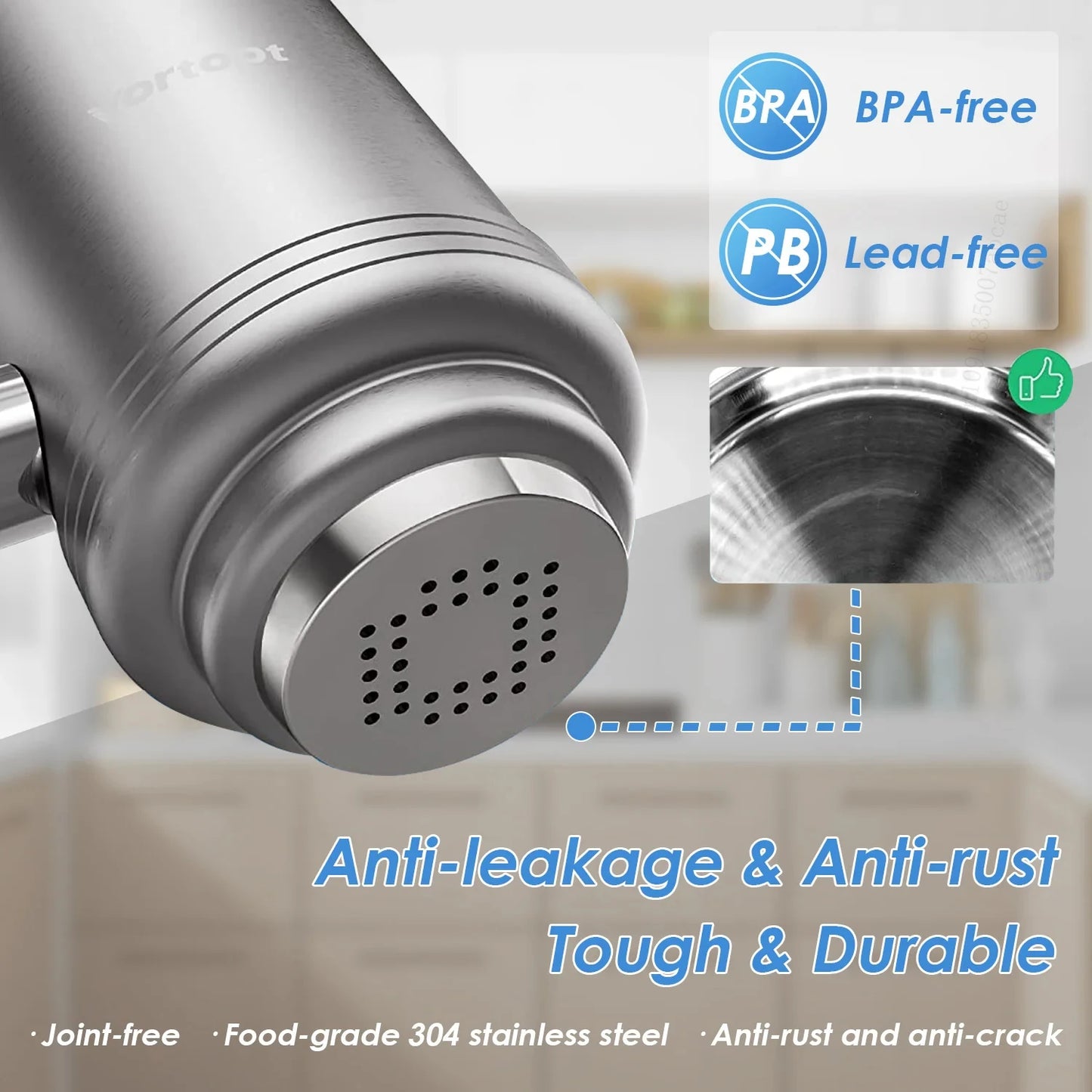 HOMEFISH Stainless Steel Faucet Tap Water Filter Purifier System, NSF Certified Reduces Lead, Chlorine & Bad Taste Kitchen Beauty World Shop