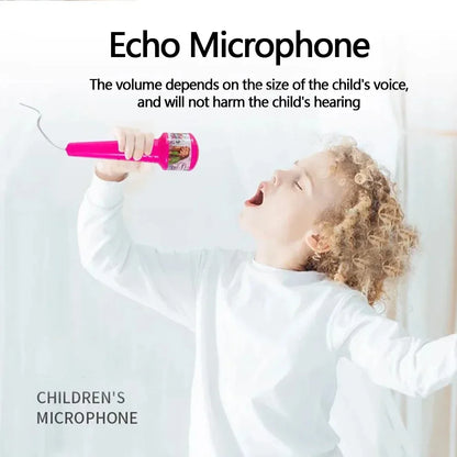 Kids Rocking-Roll Microphone with Stand Karaoke Song Music Instrument Toys Brain-Training Educational Toy Birthday Gift Girl Boy Beauty Fashion