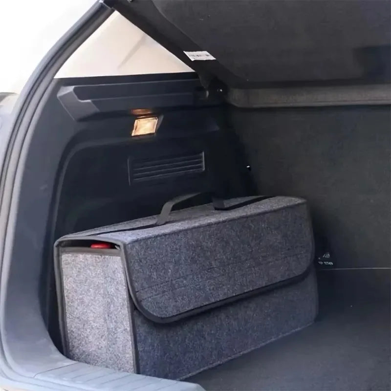 Car storage box car felt anti slip trunk storage tool large capacity soft packaging portable and movable storage home Beauty World Shop
