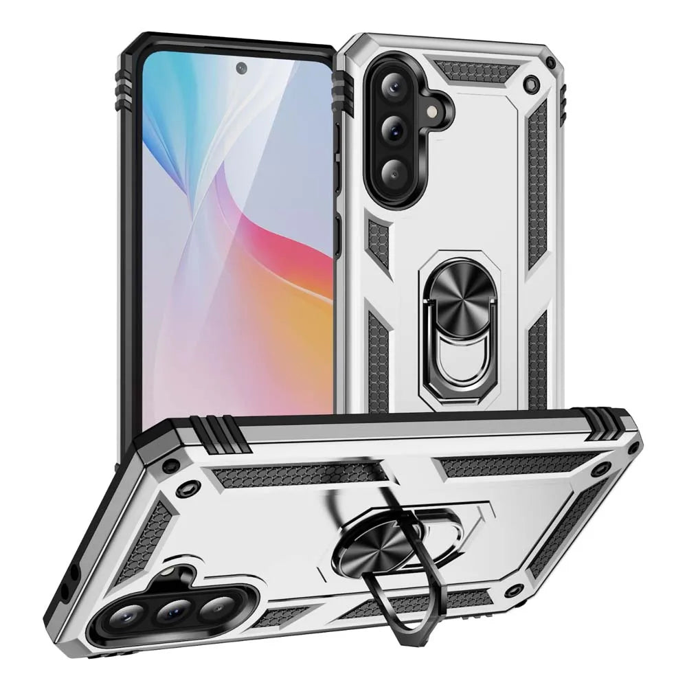 Shockproof Armor For Samsung Galaxy A56 A36 A26 5G Case Phone Case Ring Stand Bumper Silicone Phone Back Cover Beauty World Shop