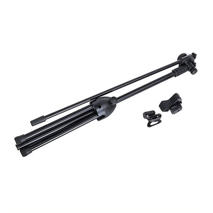 Tripod Microphone Stand Boom Mic Stand with 2 Mic Clip Holder Collapsible Adjustable Mic Bracket Beauty World Shop