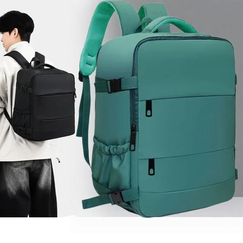 Lightweight Large Travel Backpack, Solid Color Minimalist Multifunctional Student School Bag Beauty World Shop