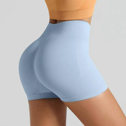 women's high-waisted hip-enhancing sport shorts, with waist shaping, slimming effect, quick-drying hip, three-point fit leggings Beauty World Shop