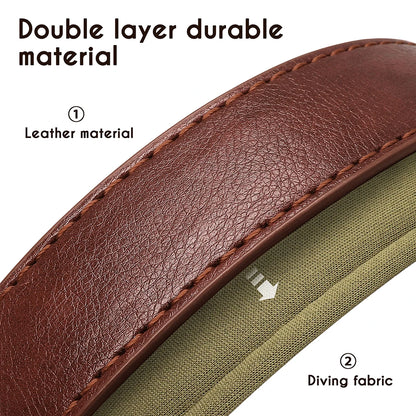 Customized PU Leather Nameplate Dog Collar Soft Padded Dogs Collars Free Engraving Name for Small Medium Large Dogs Adjustable Beauty World Shop