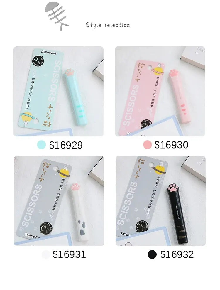 4Style Portable Folding Cat's Paw Scissors Stainless Steel Art Tool Multi-Function Pen-Shaped Scissors for Handbooks  Office Use Beauty World Shop