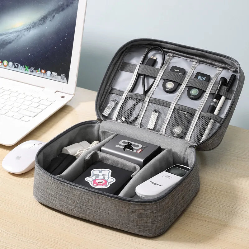 Travel Electronic Digital Storgage Bag Multi-Function Earphone Data Cable Charger Accessory Bag Multi-Layer Power Hard Disk Prot Beauty World Shop
