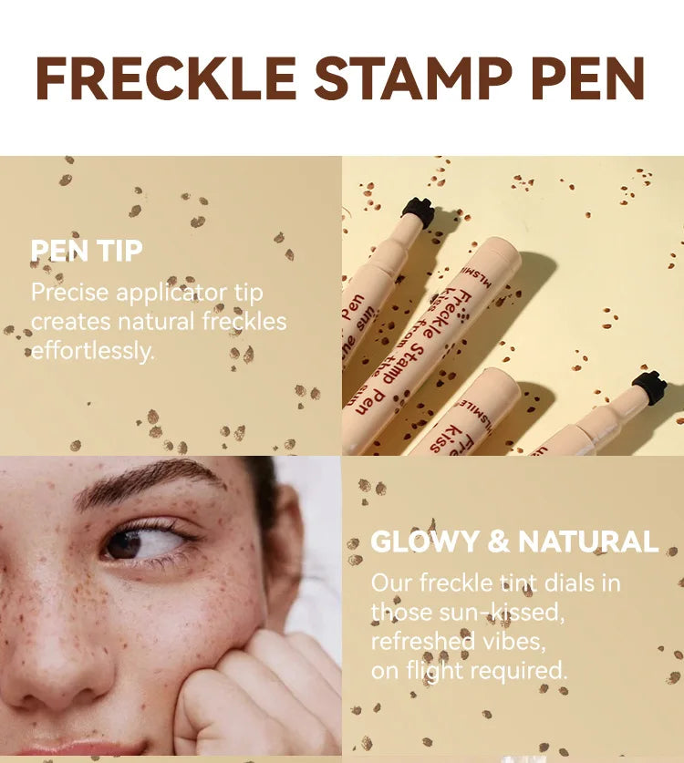 Waterproof Freckle Pen Natural Lifelike Fake Freckles Pen for Lasting Look Dot Spot Pen Makeup for Women Makep Light/Dark Brown Beauty World Shop