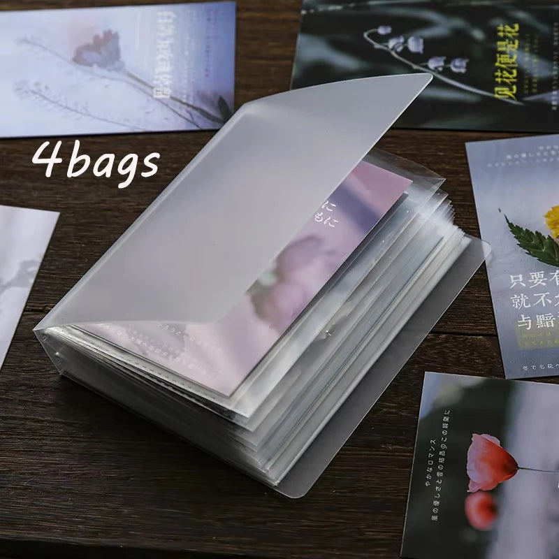 40pcs/book A6 Storage Booklet Simple Large-Capacity Waterproof Photo Storage Book High Quality PP Material Beauty World Shop
