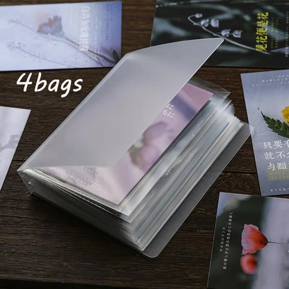 40pcs/book A6 Storage Booklet Simple Large-Capacity Waterproof Photo Storage Book High Quality PP Material Beauty World Shop