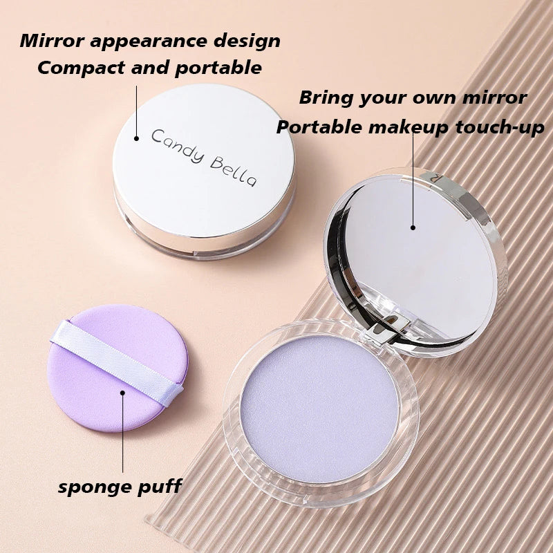 1PC Candy Bella Violet Cream To Powder Skin-friendly Skin Natural Face Long Lasting Oil-controlling Contouring Powder Cosmetics Beauty World Shop